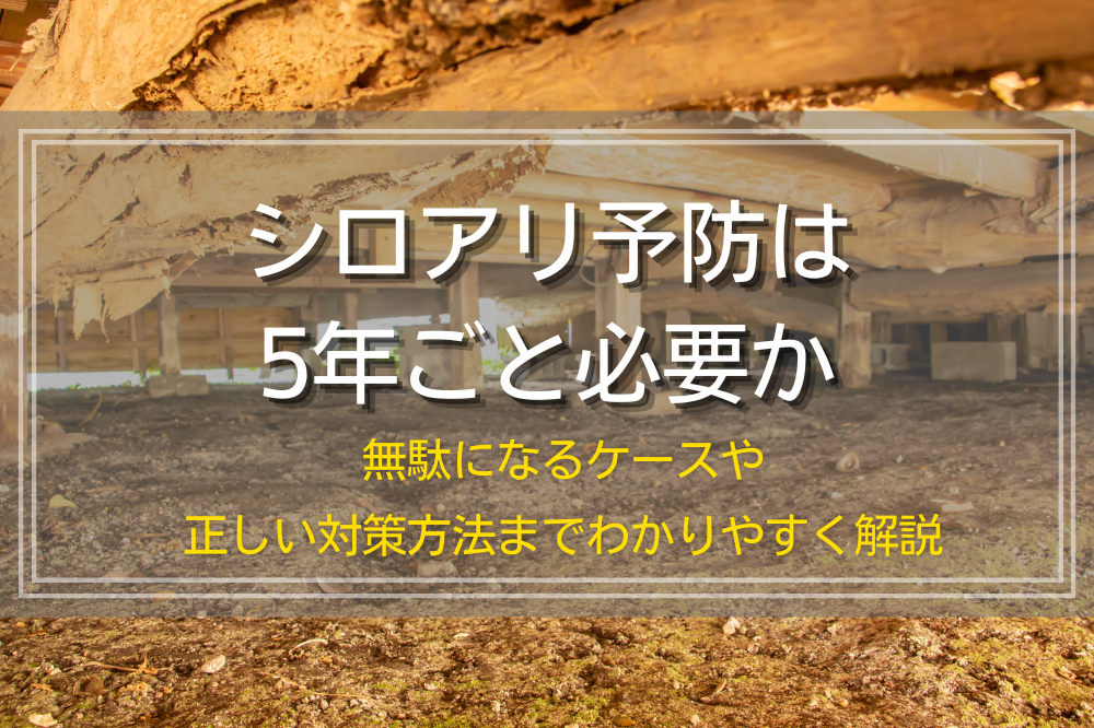 シロアリ予防 5年ごと 必要か